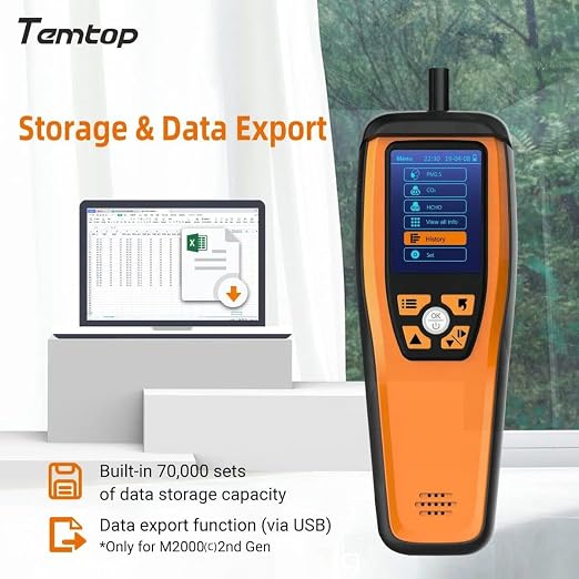 Temtop Air Quality Monitor CO2 Detector Professional Carbon Dioxide PM2.5 PM10 - Image 7