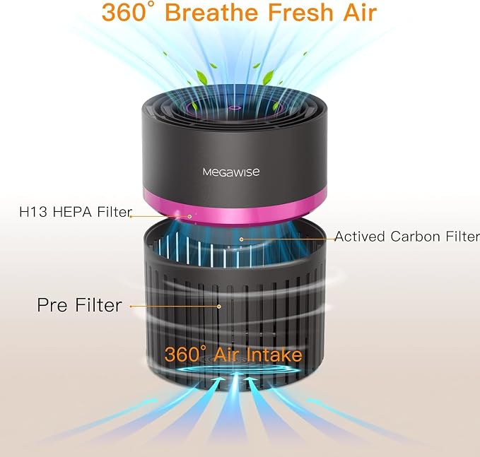 MEGAWISE Home air purifier, True HEPA & Activated Carbon - Image 5