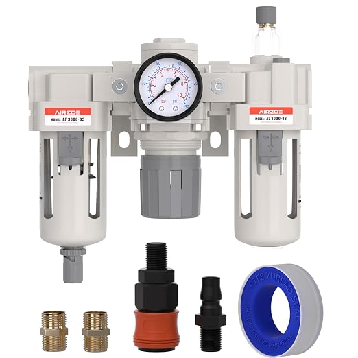 AIRZOE 3/8” NPT Air Compressor Filter, Regulator and Lubricator Combos FRL by AIRZOE