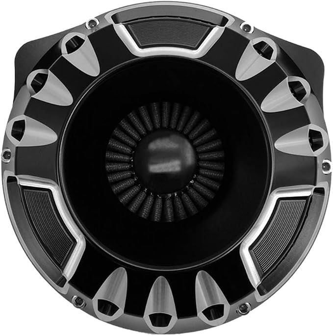Air Filter Motorcycle Intake Cleaner Cnc Cut Kit Black - Image 2