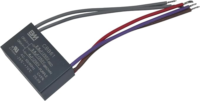 HQRP Capacitor Compatible with Hampton Bay Ceiling Fan 2.5uf+3.5uf+4uf 5-Wire - Image 3