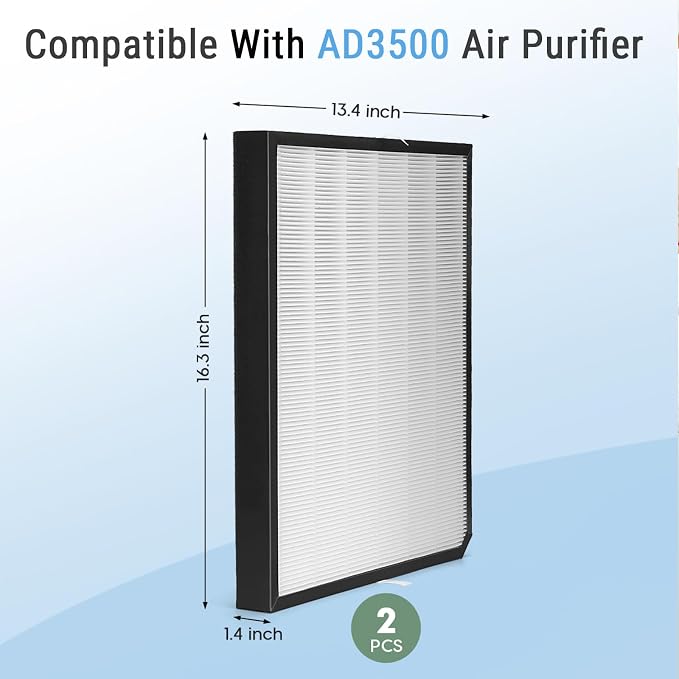 Filter Replacement For AD3000, Air Purifier Replacement Filters Accessory | 2 - Image 2