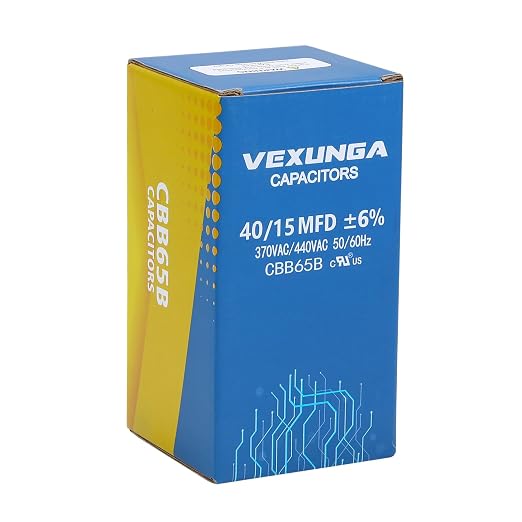 VEXUNGA 40/15 uF 40+15 MFD 370VAC or 440VAC Dual Run Start Round A/C Capacitor - Image 6