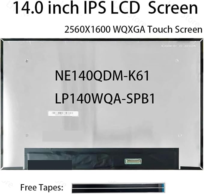 14 Inch Laptop LCD Touch Screen NE140QDM K61 NE140QDM-K61 LP140WQA-SPB1 Display - Image 2