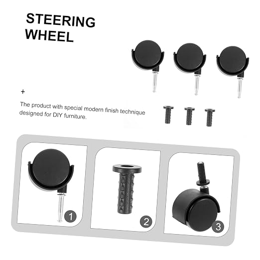 ULTECHNOVO 3pcs Plastic Caster Wheels - Image 5