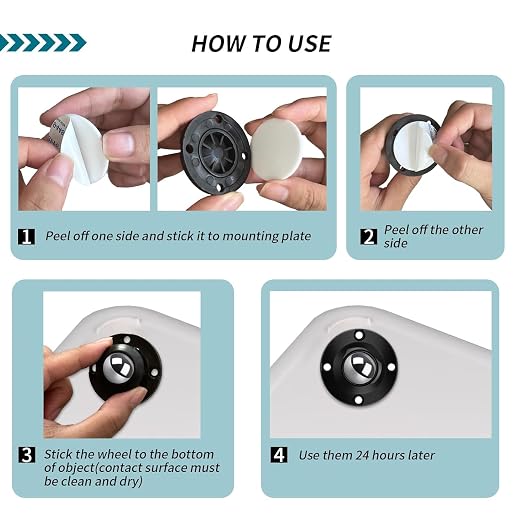 Self Adhesive Caster Wheels 1 Inch - Image 4