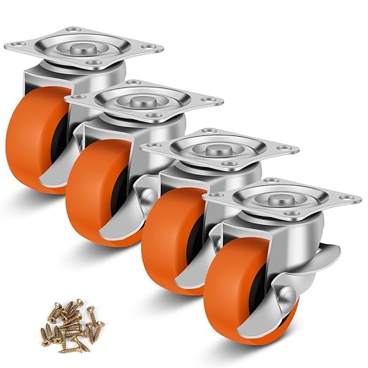 2" Caster Wheels, Casters Set of 4, Heavy Duty Casters by BOSGEOT