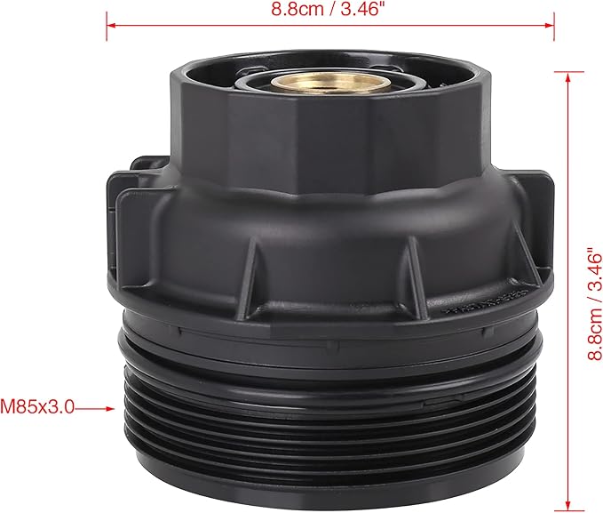 X AUTOHAUX Black Car Oil Engine Filter Housing Cap Cover Assembly 15620-36020 - Image 3