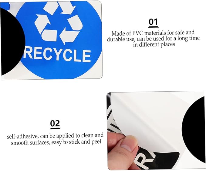 DOITOOL 8pcs Waterproof Trash Can Stickers - Image 3