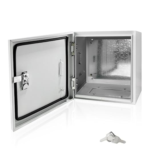Electrical Box 12 x 12 x 6 Inch Indoor Outdoor Electrical Enclosure Box Steel by Fsehyue