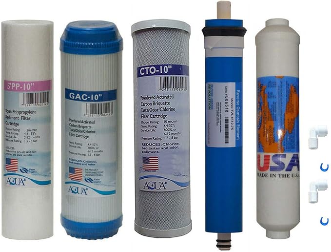 5 stage Reverse Osmosis Replacement Filter set by MyWaterClub