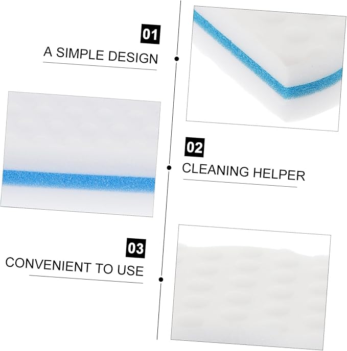 Luxshiny 10pcs Three-Layer Reusable Kitchen Sponge Scrubber Lightweight - Image 5