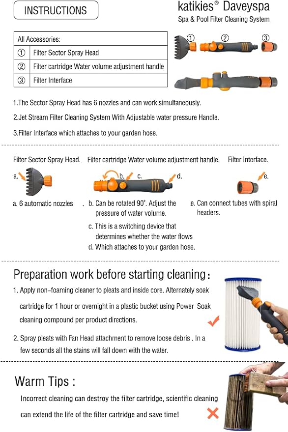 Pool Cartridge Filter Cleaner Tool, Filter Cleaning Wand - Image 4