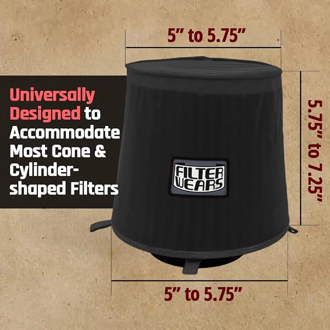FILTERWEARS F154K Universal Water Repellent Cold Air Intake Pre-Filter - Image 3