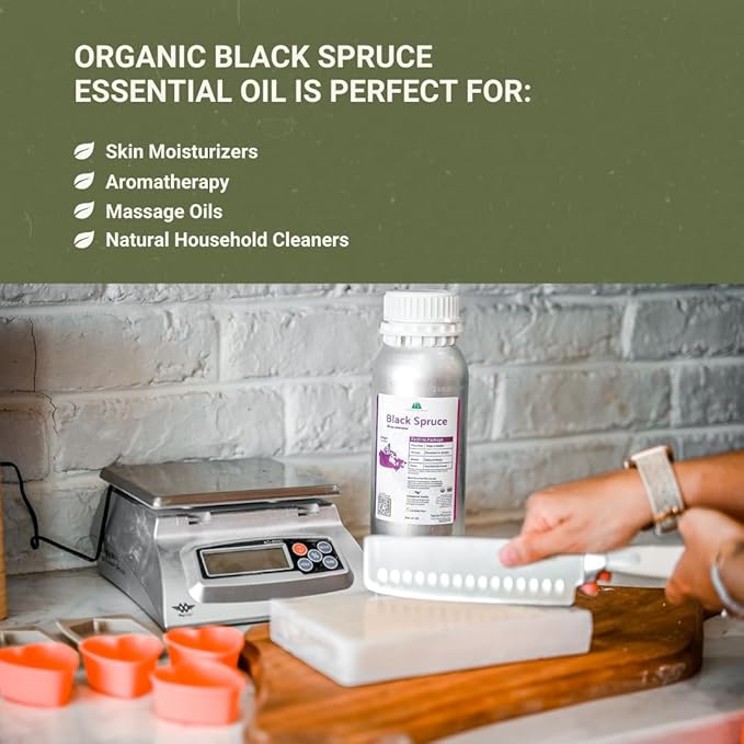 Organic Black Spruce Essential Oil from Canada - Black Spruce Essential Oils for Candle Scent (2lbs)
