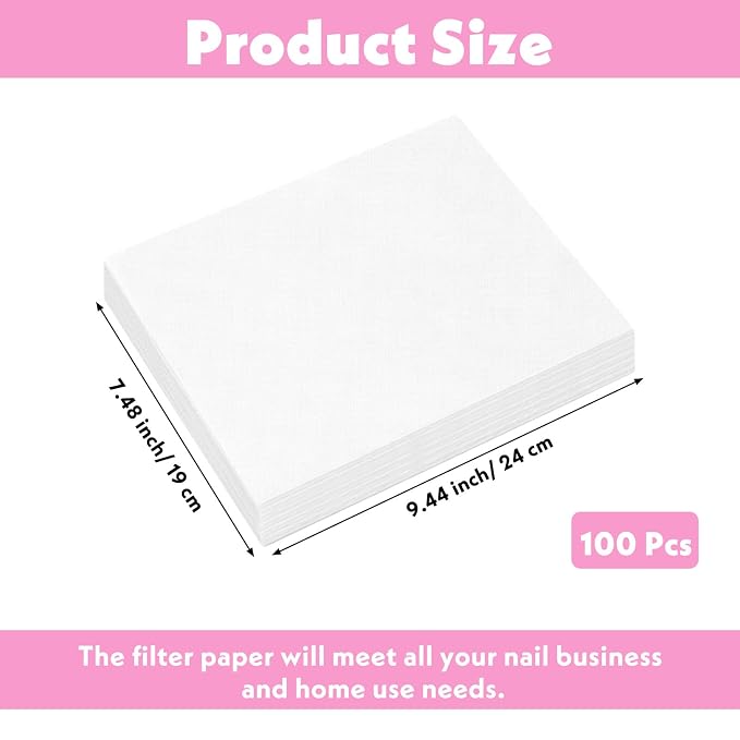 100 Pcs Nail Dust Collector Filter No-Spilling Filters Replacement Paper - Image 2