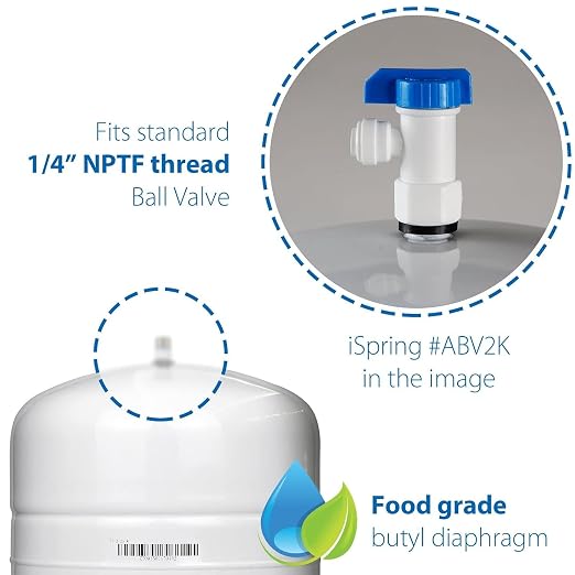 iSpring T55M 5.5 Gallon Residential Pre-Pressurized Water Storage Tank - Image 3