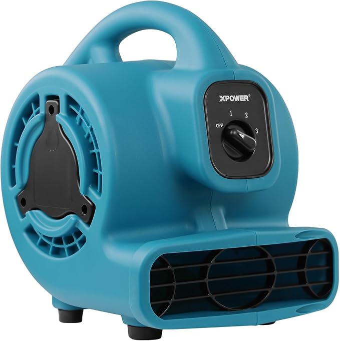 XPOWER P-80 Mini Utility 600 CFM Centrifugal Air Mover, Floor Fan, by XPOWERManufactureInc-HomeImprovement