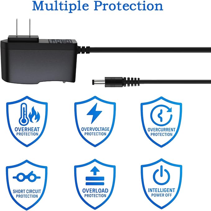 9V 2A Power Supply Adapter, AC 100-240V to DC 9V 2A 18W, 5.5x2.5mm Center - Image 3