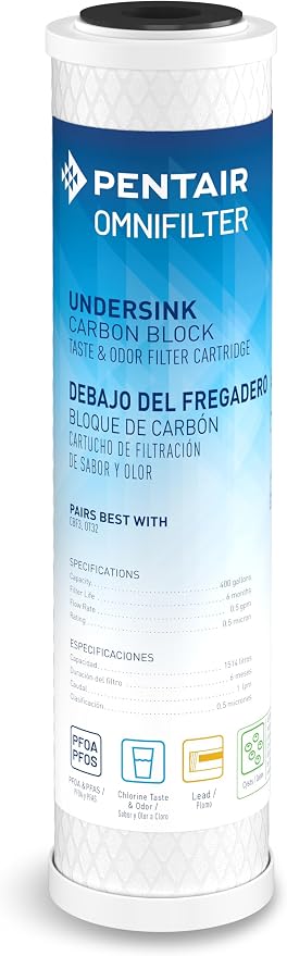 Pentair OmniFilter CB3 Water 10" Under Sink Carbon Block Taste & Odor by Unknown
