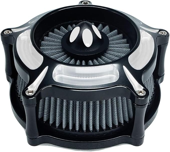 Air Filter Intake Motorcycle Turbine Cleaner Kit Cnc Cut Chrome - Image 2