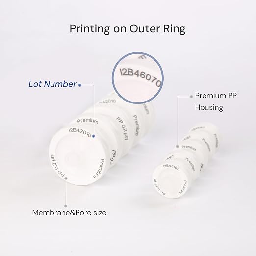 100 Pack PP Syringe Filter Lab Filters 0.2μm Pore Size 25mm Diameter - Image 4