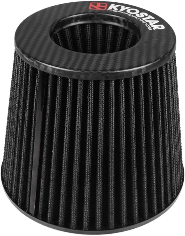 KYOSTAR Carbon Fiber 3" High-Flow Air Filter, Reusable Cone Cold Air Intake by Kyostar