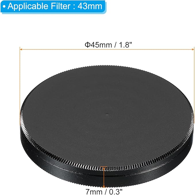 PATIKIL 43mm Lens Cap, Camera Lens Cap Cover Universal Lens Filter Stack Cap - Image 2
