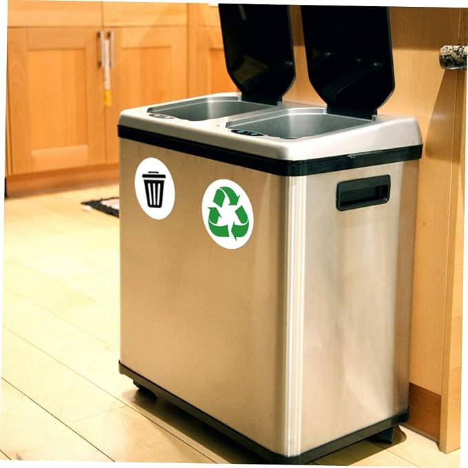 Garbage Sorting Stickers Set 6 Self-Adhesive Waste Classification Labels - Image 8