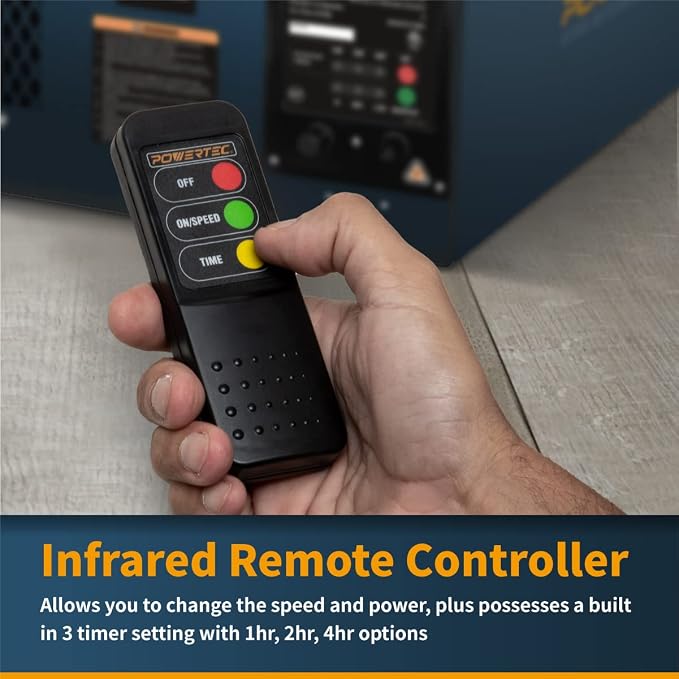 POWERTEC AF1045E 3-Speed Remote Controlled Air Filtration System Woodworking - Image 6