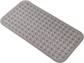 Anti-Slip Bathtub Shower mat, 27.5×14.5（Approximately 70×37cm） inch Soft Oversized Machine Washable Non-Slip Bathtub mat with Drainage Holes, Bathroom Floor Suction Cup.（1-Clear Gray）