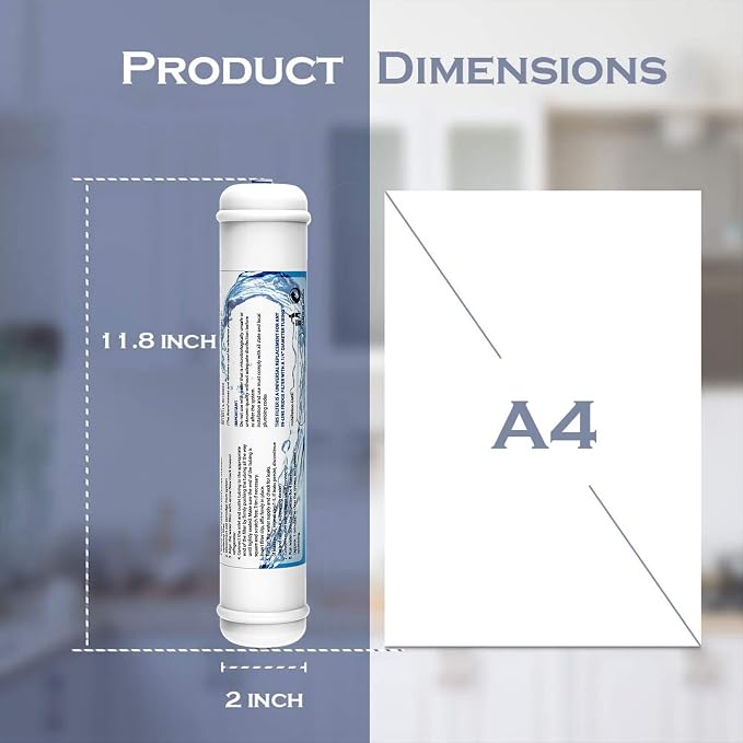 2 Pack Inline Water Filter 1/4" Quick-Connect Replacement Cartridge Inline - Image 5