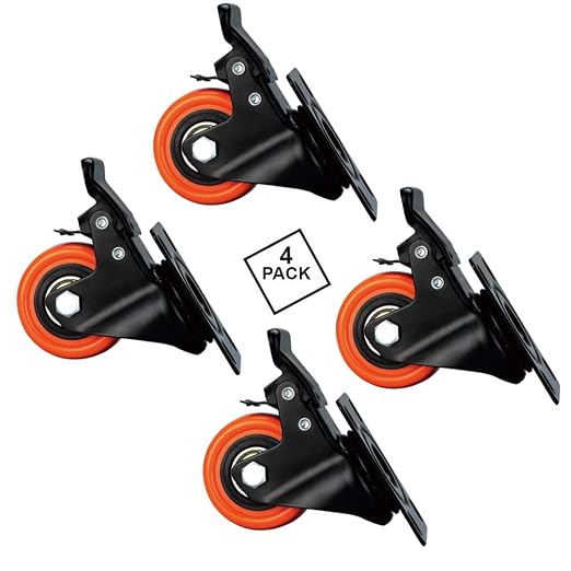 2" Caster Wheels, Casters Set of 4 Heavy Duty - Image 7