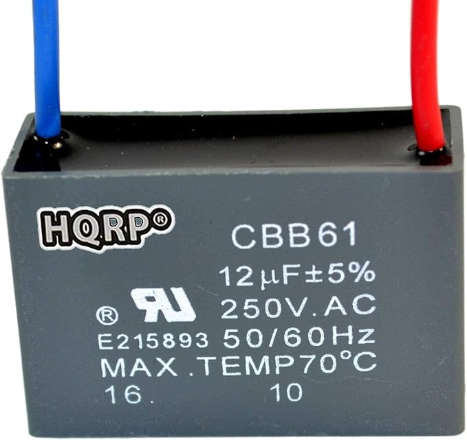 HQRP Capacitor Compatible with Hampton Bay Ceiling Fan 12uf 2-Wire UL Listed - Image 2