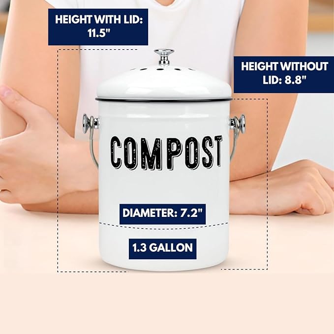 Granrosi Countertop Compost Bin Kitchen - Image 6