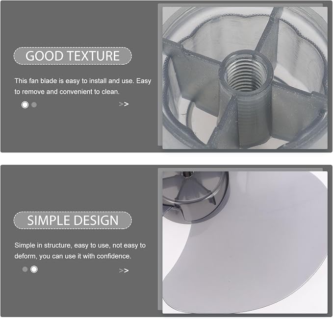 Happyyami 12 Inch Plastic Fan Blade 3 Leaves Fan Blade Replacement Electric Fan - Image 3