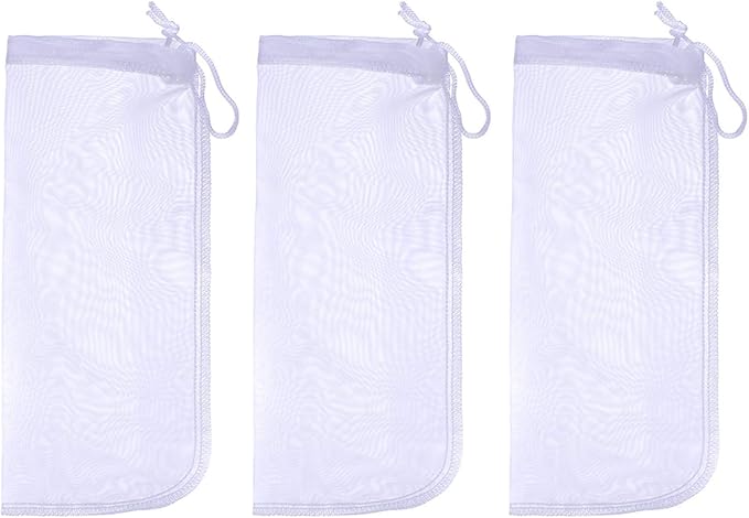 ALEGI Media Filter Bag Aquarium Extra Fine, Reusable 180 Micron Drawstring Mesh by ALEGIAquarium