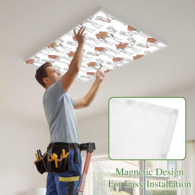 4 Pack Fluorescent Light Cover, Sand Camel Light Covers - Image 3