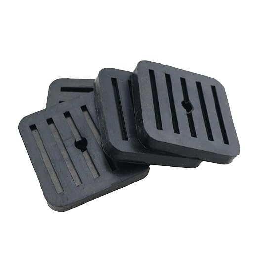 TAODAN 4PCS Square Rubber Anti Vibration Pads 71x71x10mm Air Conditioning by TAODAN