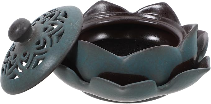 SHERCHPRY Ceramic Lotus Incense Burner by SHERCHPRY