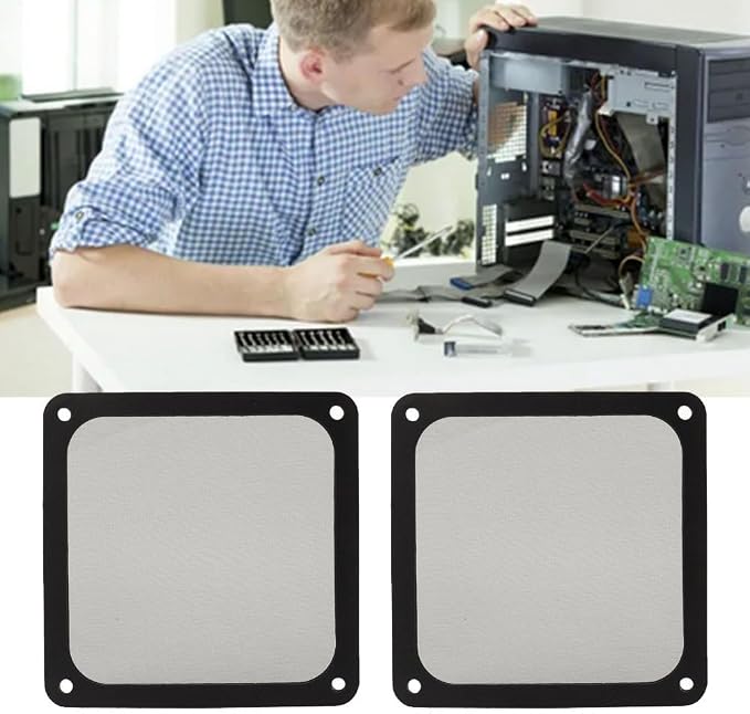 5Pcs PC Fan Dust Filter 140mm – Magnetic Frame Nylon Mesh Cover - Image 2