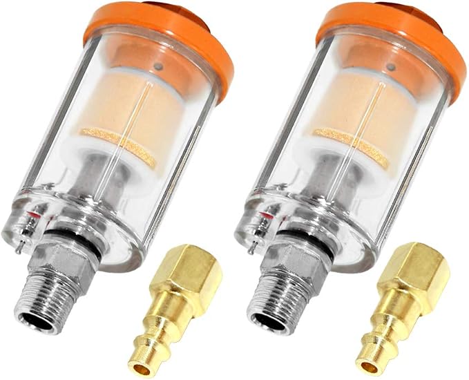 beduan Water Oil Separator Filter, 1/4" NPT Male and Female Thread Spray Gun by Beduan