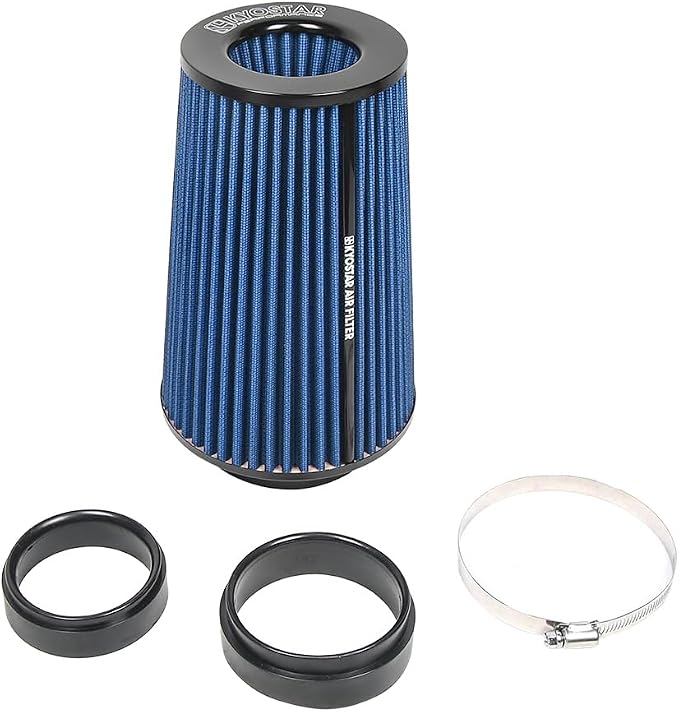 Universal 3/3.5/4" High-Flow Air Filter, Reusable Cone Cold Air Intake by Kyostar