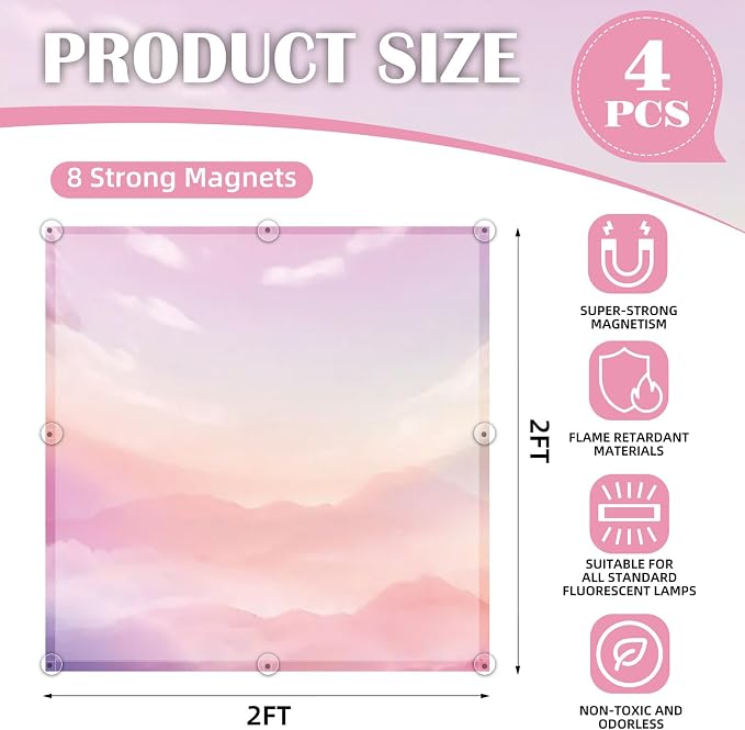 ANGSYLTH 2 x 2 Feet Fluorescent Light Covers - Image 2