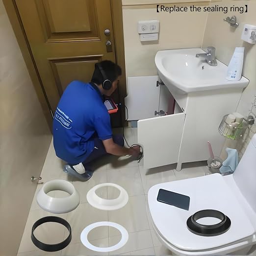 6PCS Bathroom Sink Filter Sealing Ring, Bathroom Drain Pipe Flat Silicone Gasket - Image 4