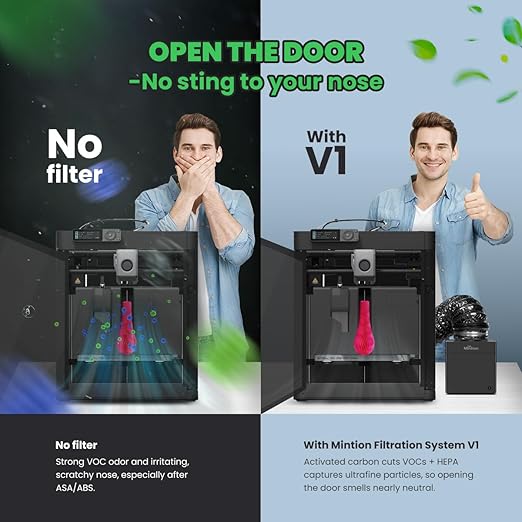 3D Printer Filtration System for Bambu Lab P1S/X1C, HEPA H13 & Carbon Air - Image 5