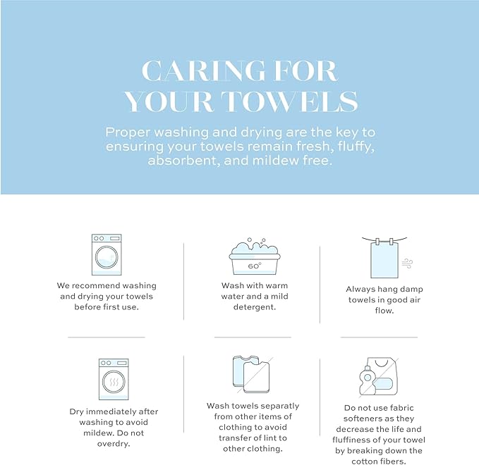 White Classic Luxury Silver Hand Towels - Soft 100% Turkish Cotton | Highly Absorbent Hotel spa Bathroom Towel Collection | 16x30 Inch | Set of 6