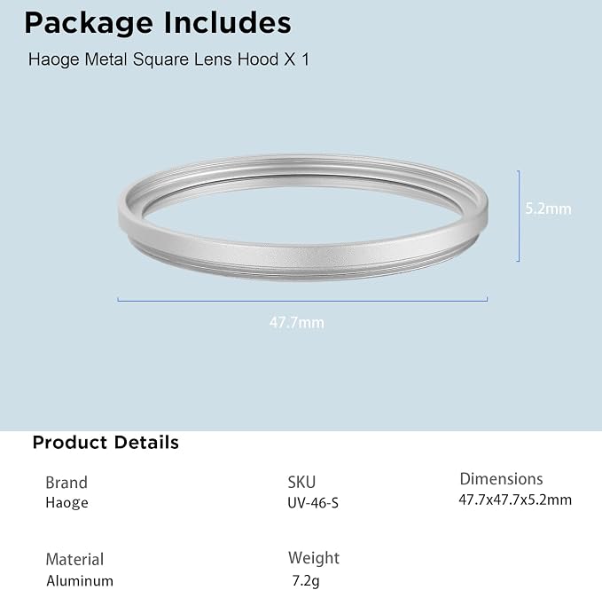 Haoge 46mm MC UV Lens Protection Filter - Image 9