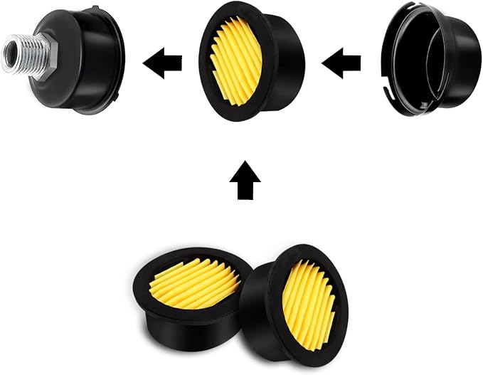 6PCS Air Compressor Intake Paper Filter Sound Muffler Accessories, Air - Image 5