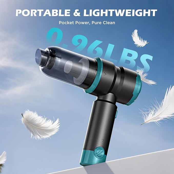 Handheld Car Vacuum with 15000PA Power, 4 in 1 Powerful Cordless Vacuum Cleaner - Image 7